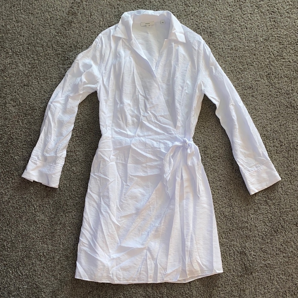 Vince White Wrap Dress
